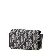 ディオール オブリーク メガネケース ブラック ベージュ ネイビー キャンバス レザー レディース Dior 【中古】